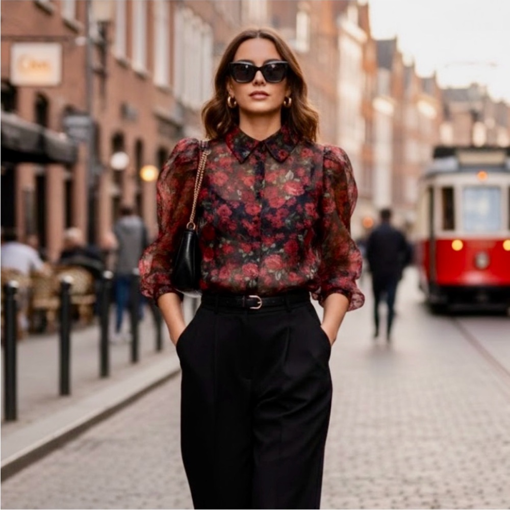 Stradivarius Floral blouse